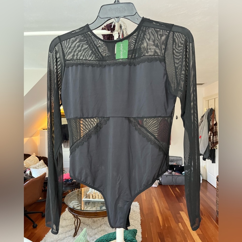Honeydew Intimates Black Body Suit Size L